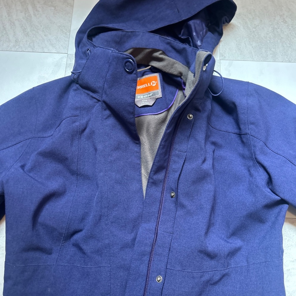 Merrell Jacket Womens Small Purple Hooded Opti-Shell - Picture 3 of 6